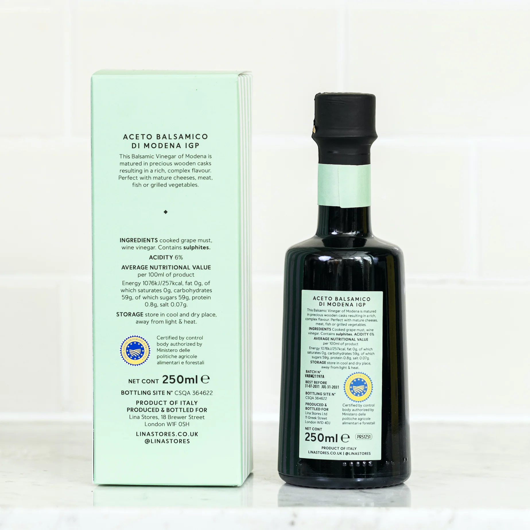 8 Year-Aged Balsamic Vinegar of Modena, Lina Stores, 250ml - Image 3