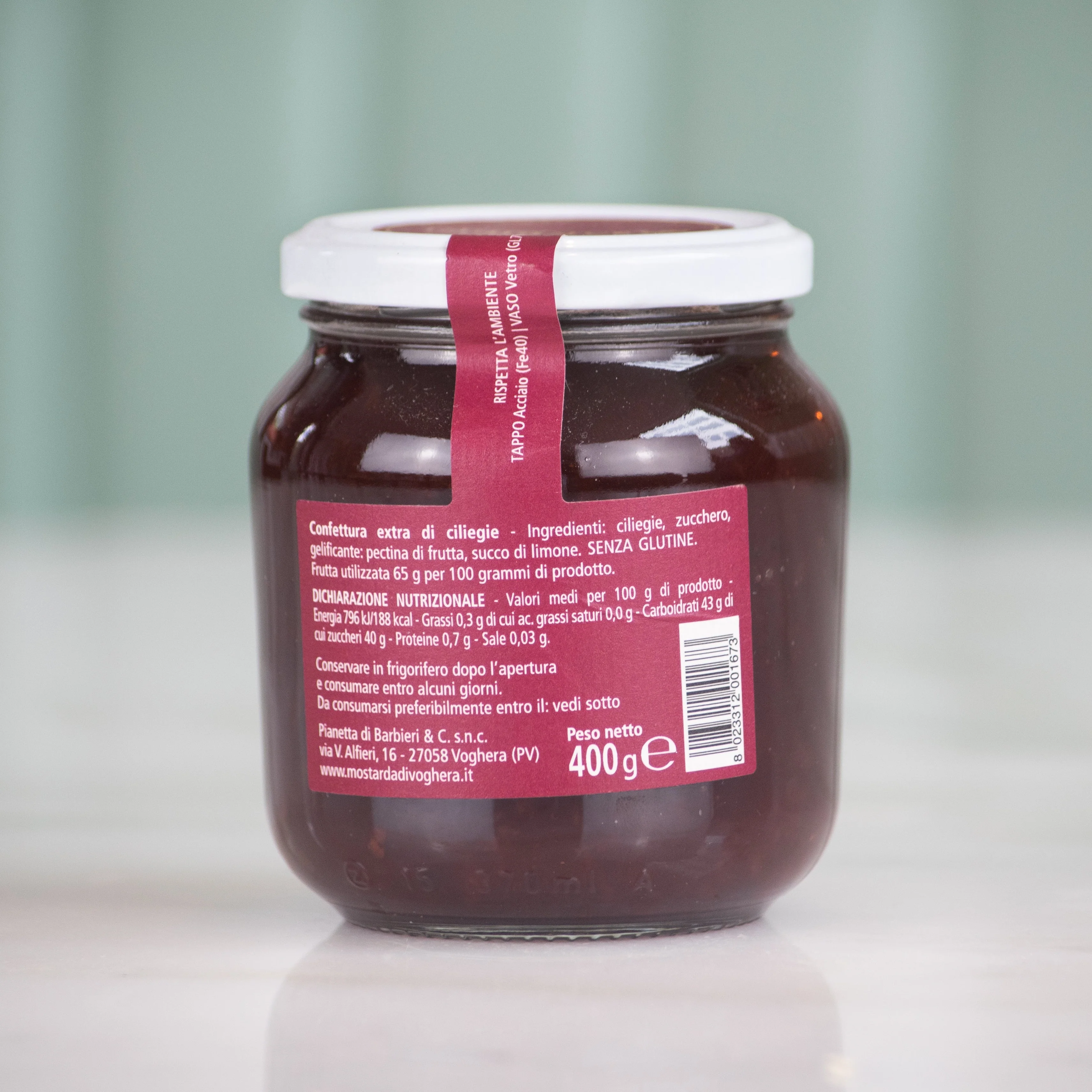 Cherry Jam, Barbieri, 340g - Image 2