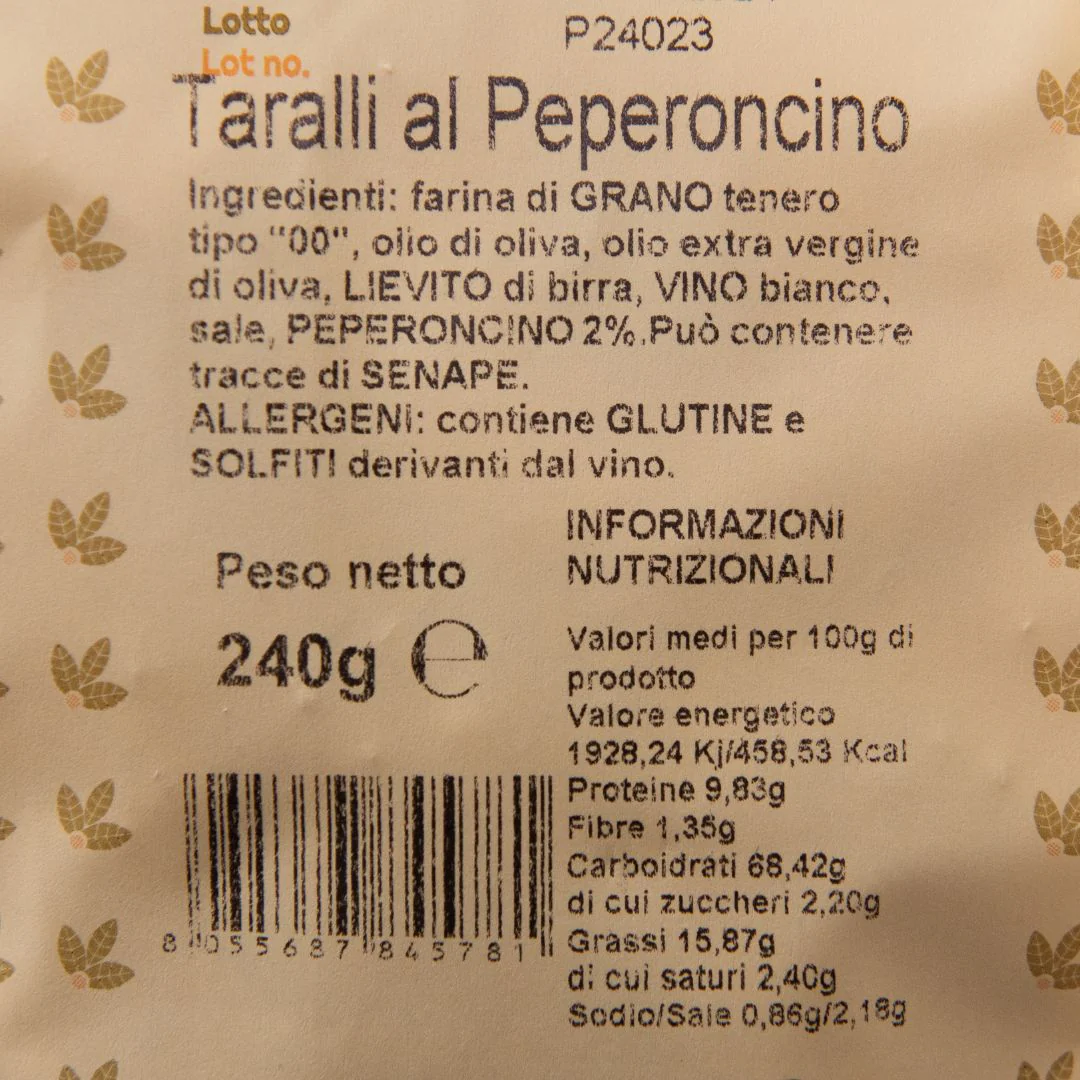 Handmade Chilli Taralli, Il Forno delle Puglie, 240g - Image 2