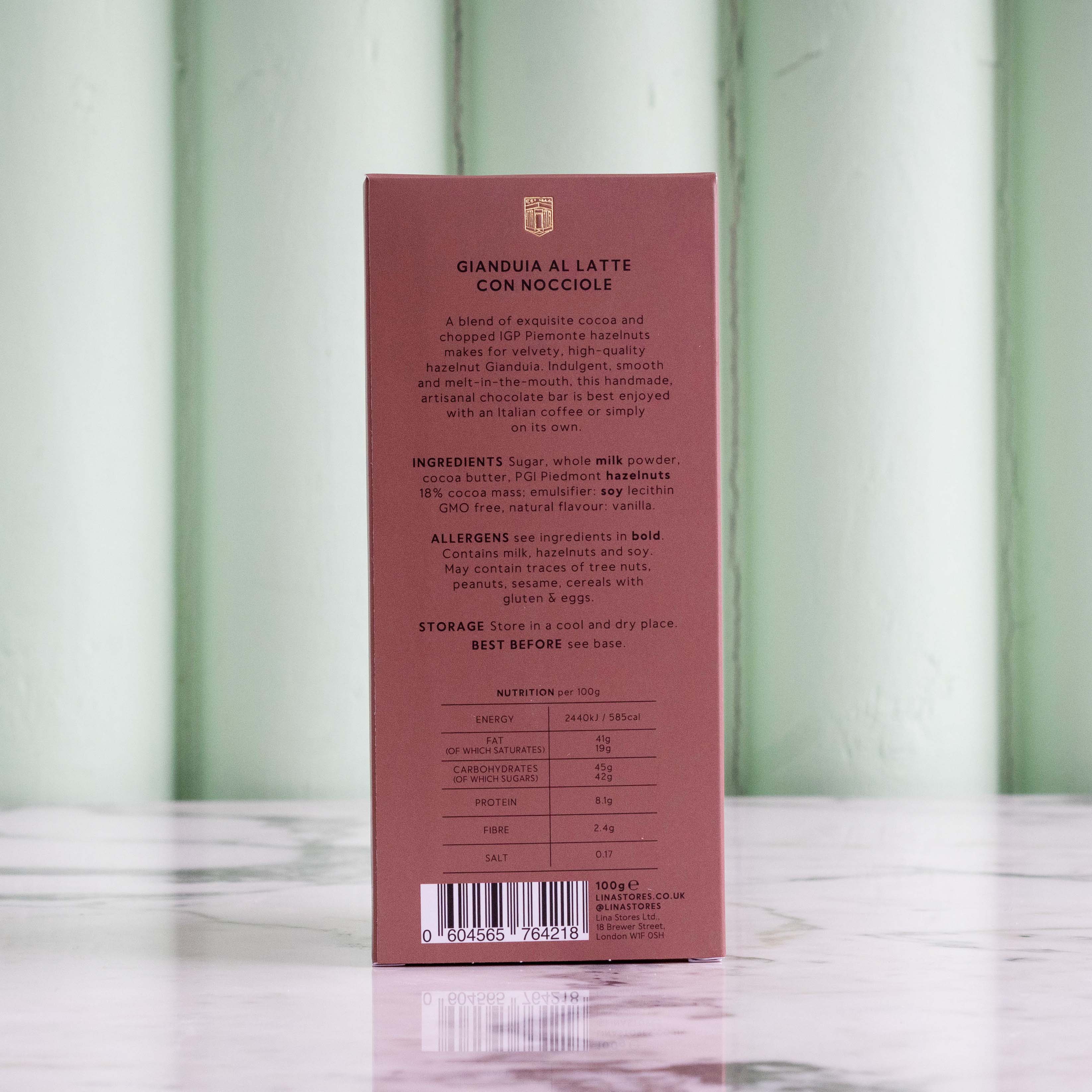 Milk Chocolate Gianduia with Piemonte Hazelnuts, Lina Stores, 100g - Image 4