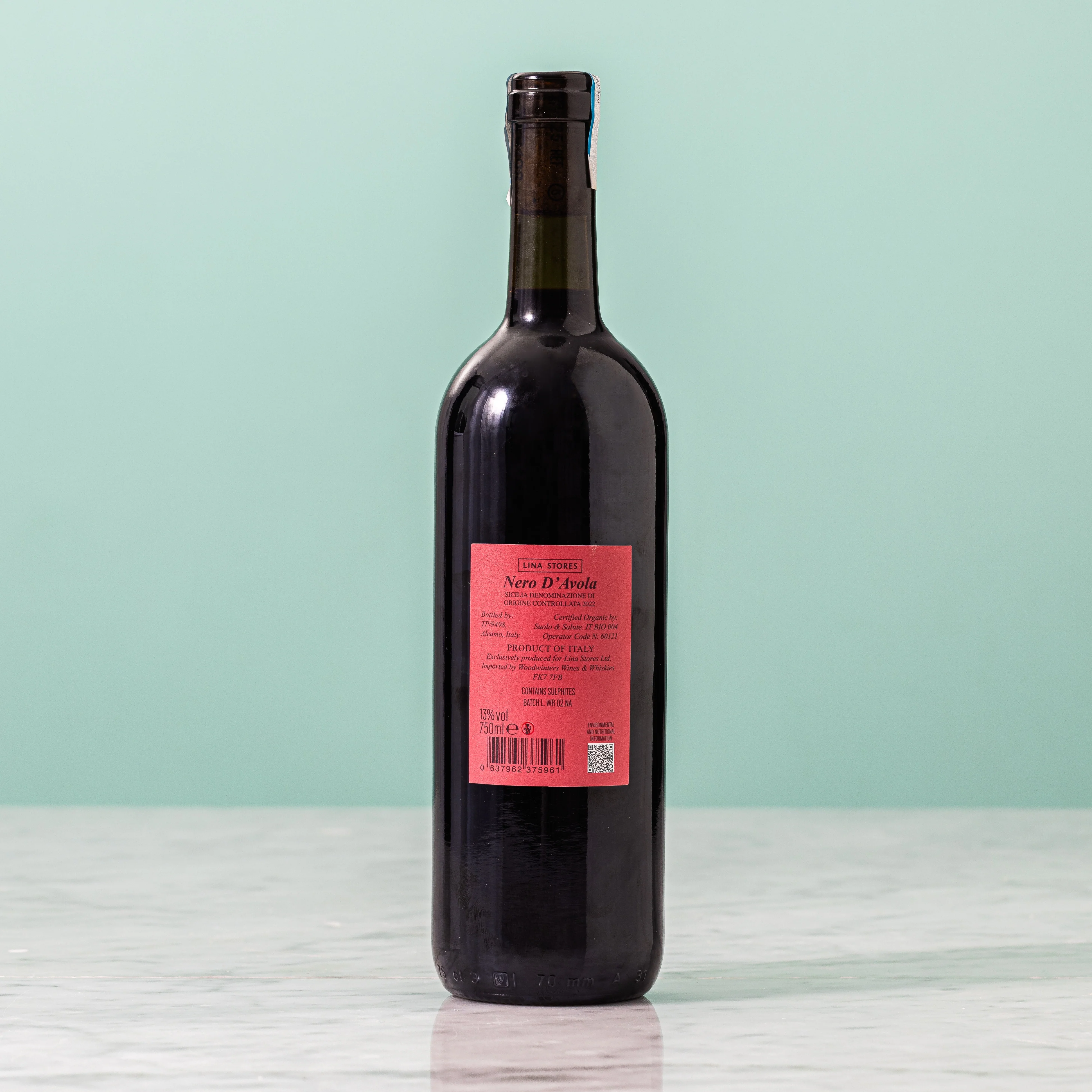 Nero d'Avola, Lina Stores, 750ml - Image 3
