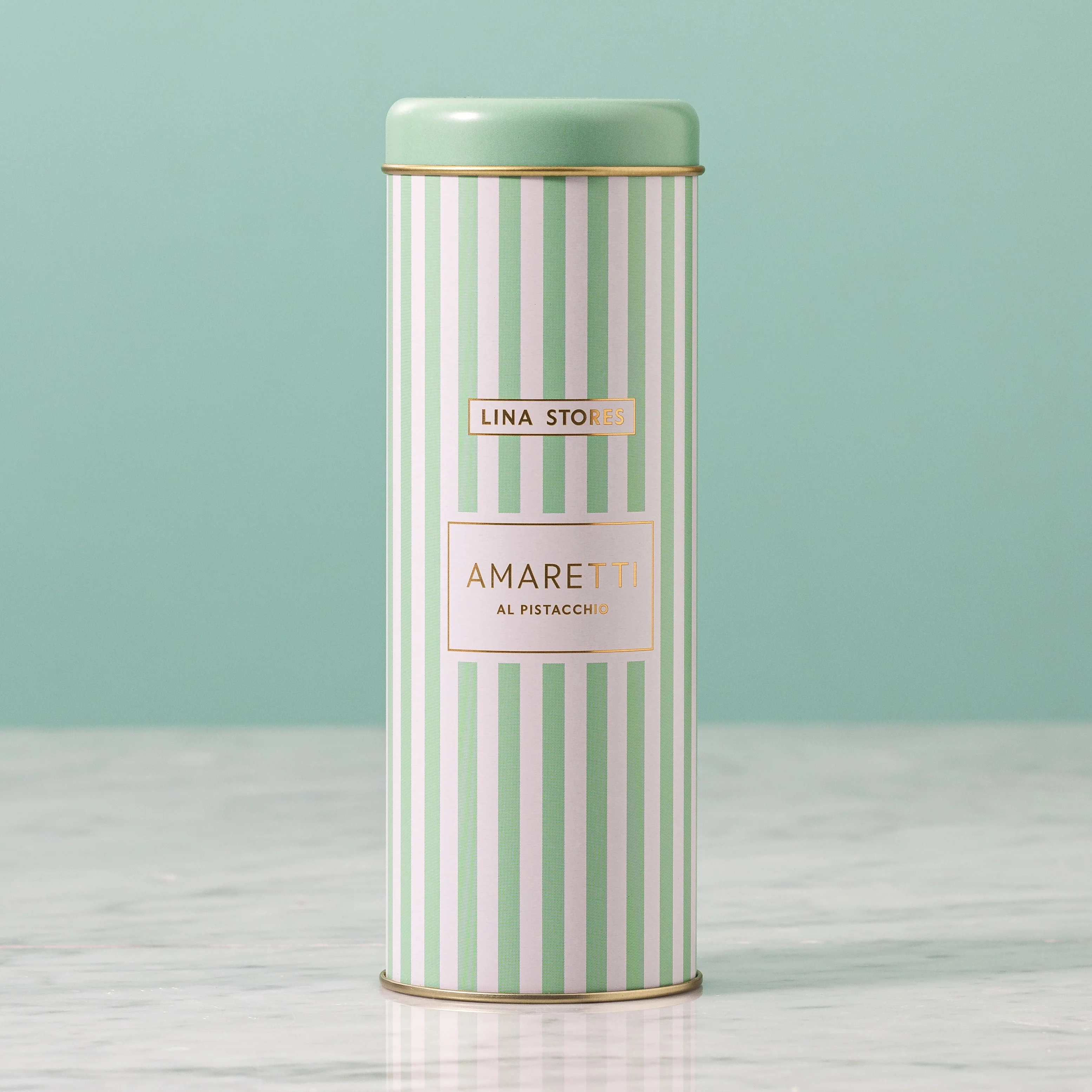 Pistachio Amaretti Tin, Lina Stores, 140g - Image 2