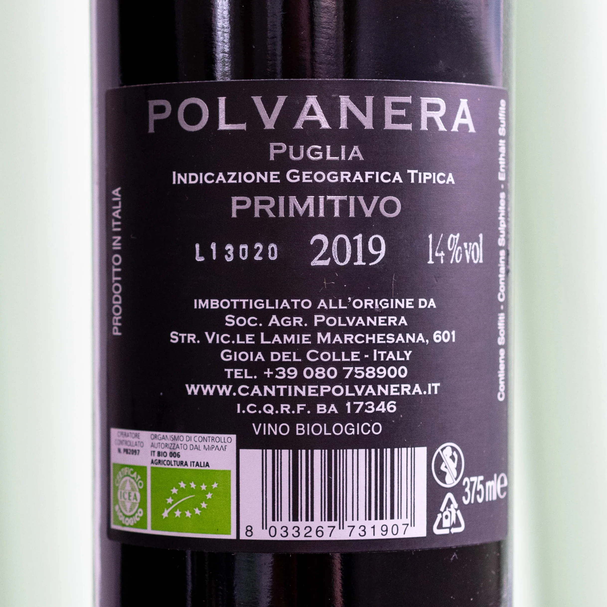 Primitivo Dolce, Polvanera, 2019, 375ml - Image 3